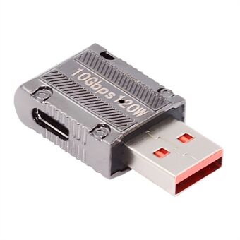 UC-029-TC004 USB 3.1 Tyyppi C -urosoitin vasemman kulmaan USB 3.0 Tyyppi-A -urossoittimeen suoraan tyyppiin 10 Gbps 120W-virtasovitin.