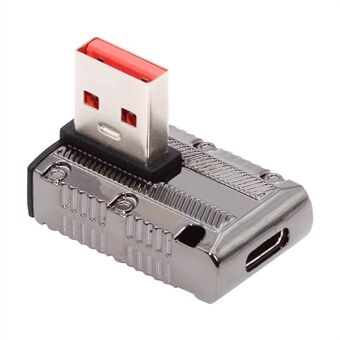 UC-029-TC005 USB 3.1 Type C naaras - USB 3.0 Type-A uros 90 asteen kulmassa oleva tyyppi 10Gbps 120W seoskuoren virtasovitin