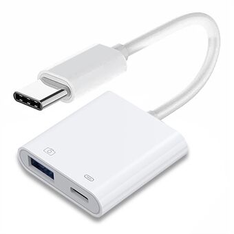 UC-155-TC002 Type-C - Type-A USB3.0 -naarasliitäntä PD-virtalataussovitin, yhteensopiva Macbookin, kannettavan tietokoneen, tabletin ja puhelimen kanssa