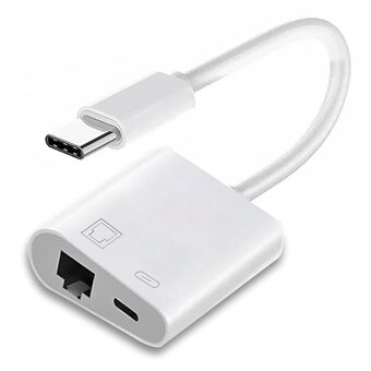 UC-155-TC006 Type C USB-C - 100Mbps Verkkokaapeli RJ45 PD Virranlataus Sovitin Kannettavalle Tabletille Puhelimelle