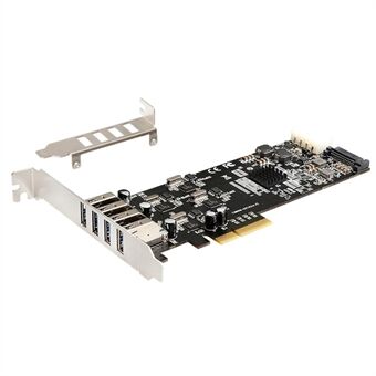 TXI058 Pöytätietokone 4 USB3.0 PCI Express -korttiadapteri 4x5G PCI-E USB3.0-laajennuskortti