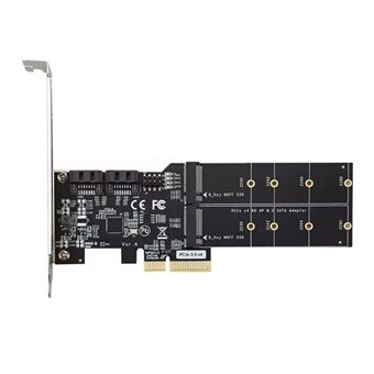 TXB120 2x SATA3.0 -sovittimella varustettu PCIE3.0 X4 2-porttinen M.2 (B-Key) laajennuskortti