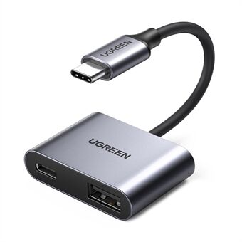 UGREEN USB-C Hub Type-C uros-PD 60W+USB 3.0 naarassovitin 5Gbps tiedonsiirtomuunnin MacBook-kannettaville