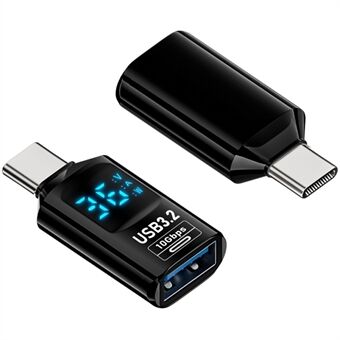 60W 10Gbps Digitaalinen Näyttö USB-A Type-C Adapteri Naaras-Uros Mini Muunnin