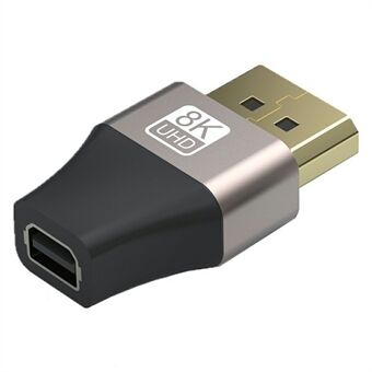 Yhteensopiva Thunderbolt 2 8K / 60Hz Mini DisplayPort Naaras - DP Uros Muunnin Mini Adapteri