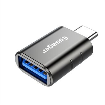 ESSAGER Mini Fast Charge OTG USB naaras - Type-C Urossovitin USB 3.0 -tiedonsiirto