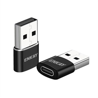 ENKAY HAT Prince ENK-AT105 USB-uros-C-naaras-sovittimen liitin Tuki nopean latauksen tiedonsiirtoon