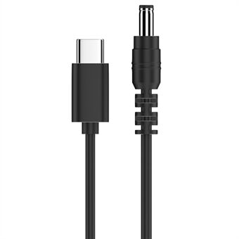 15 V USB-C - DC 5,5 x 2,1 mm virtapistoke adapterikaapeli Type-C jatkolatauskaapelin latausjohto