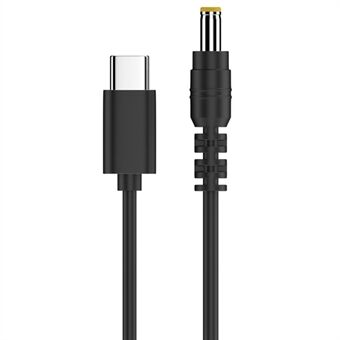 20 V USB-C - DC 5,5 x 2,5 mm virtalähdekaapeli PD 65 W latausjohto PVC Shell Type-C jatkolatauskaapeli