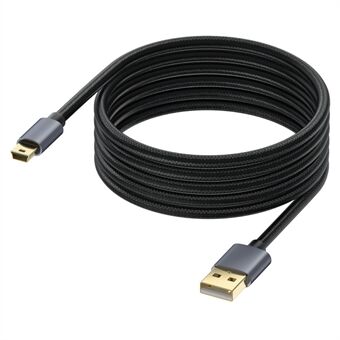 10m USB 2.0 to Mini B Uros Latauskaapeli USB Mini USB Latauskaapeli PS3 Ohjaimelle / MP3 Soittimelle / Kameralle