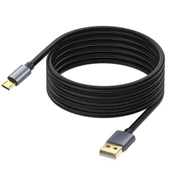 10m 480Mbps USB A - Micro lataus- ja synkronointikaapeli Samsung Galaxy J7 / S7 / S6 / Kindle Fire HD -tableteille / PS4:lle