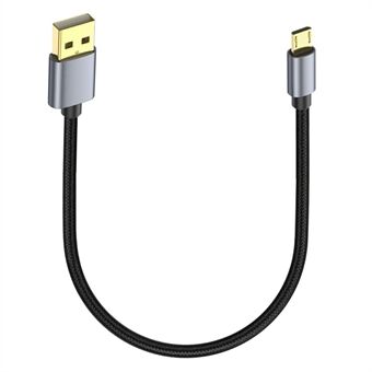 0.3m 480Mbps USB A - Micro lataus- ja synkronointikaapeli Samsung Galaxy J7 / S7 / S6 / Kindle Fire HD -tabletteihin / PS4:ään