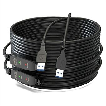 U3AA 15m USB3.0 uros-uros PVC-jatkojohto konferenssikameralle, hiirelle, skannerille