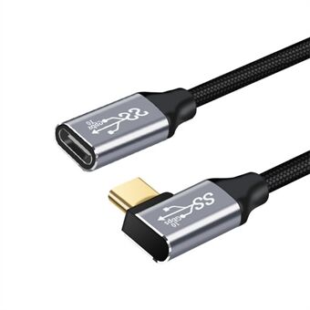 0,5 m Type C 3.1 Gen2 PD 100W Type C naaras-C uros kyynärpään jatkokaapeli Täysitoimintoinen USB-latauskaapeli