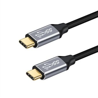 0,5 m 100 W PD Nylon punottu USB C uros USB C uros USB 3.1 Gen2 10 Gbps monitoimi tyypin C kaapeli