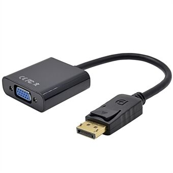 Suuri DisplayPort Uros - VGA Naaras Muunnin Adapteri Kaapeli - Musta