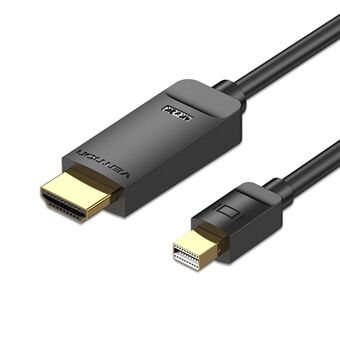 VENTION HAHBI Mini DisplayPort - HDMI-kaapeli 3m 4K@30Hz Mini DP uros / HDMI uroskaapeli näytölle PC:lle ja MacBookille