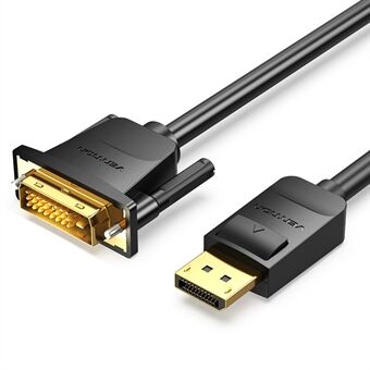 VENTION HAFBH 2m DP to DVI 24+1 Muunnoskaapeli 1080P PVC HD Videokaapeli - Musta