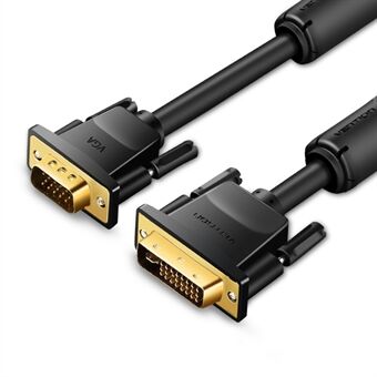 VENTION EACBF 1m 24+5 DVI - VGA -kaapeli, uros-uros, 1080P 60Hz Full HD PVC-johto