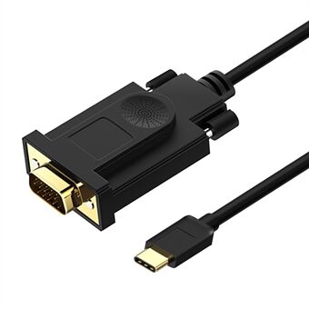 QGEEM UA17 1,2 m USB-C uros-VGA-urossovitinkaapeli HD-videon muunnoskaapeli