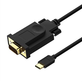 QGEEM UA17 1,8 m USB-C uros-VGA-uros 1080P HD -videosovitinkaapeli