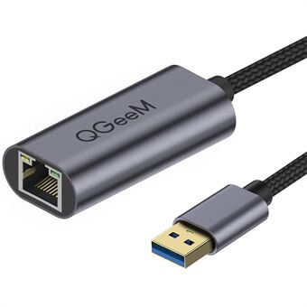 QGEEM UA05-A USB 3.0 - Gigabit Ethernet -sovitin USB - RJ45 LAN -langallinen muunnin Yhteensopiva Nintendo Switch Wii MacBookin kanssa Kaikki USB-laitteet