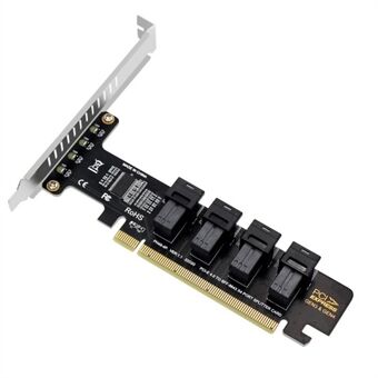 U2 PCIE 4.0 - 4 porttia U.2 NVME SFF-8643 -laajennuskortin emolevyn SSD-sovitin