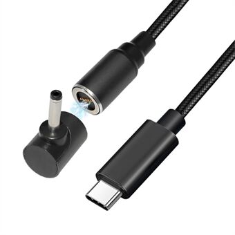 USB-C - 3,5 x 1,35 mm Asus / Fujitsu kannettavalle tietokoneelle, 1,8 m PD 100 W:n magneettinen kannettavan liitin Quick E-Mark Chip Speedy DC -kaapeli ei vahingoita akkua