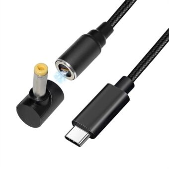 USB-C - 4,8 x 1,7 mm Dell-/HP-kannettavalle tietokoneelle, 1,8 m:n 100 W:n magneettiabsorptio kannettavan tietokoneen sovitin Pikalataus tasavirtakaapeli