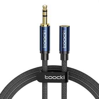 TOOCKI TQ-YP06 2m 3,5mm Uros-naarasto Aux-sovitinjohto Stereo jatkokaapeli Kuulokkeille Kuulokemikrofonille