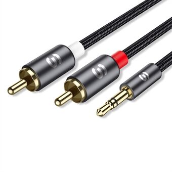 ESSAGER 3M HiFi Sound 3,5mm liitäntä 2RCA:n urosjaottimeen Aux-kaapeli TV:lle PC-vahvistimille DVD-kaiutin