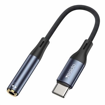 YESIDO YAU38 15 cm Type-C uros - 3,5 mm naaras AUX-kaapeli Audiosovitinjohto USB-C Aux-kuulokeliitäntälinjaan