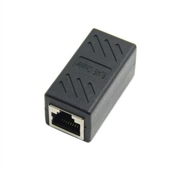 CY CA-028 CAT6 RJ45 naaras-naaras LAN-liitin Ethernet-verkkokaapelin jatkosovitin suojalla - musta