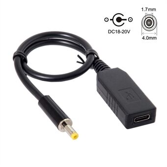 CY UC-101 USB-C naaras 4.0*1.7mm uros virtaliitin PD emulaattori latauskaapeli