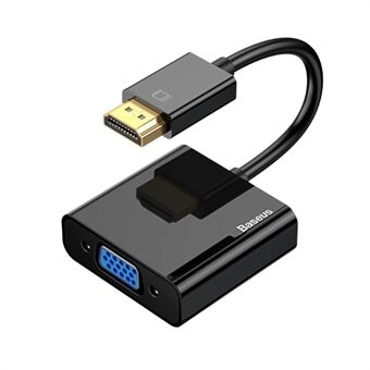 BASEUS HD4K VGA HD High Definition -sovitin - Musta