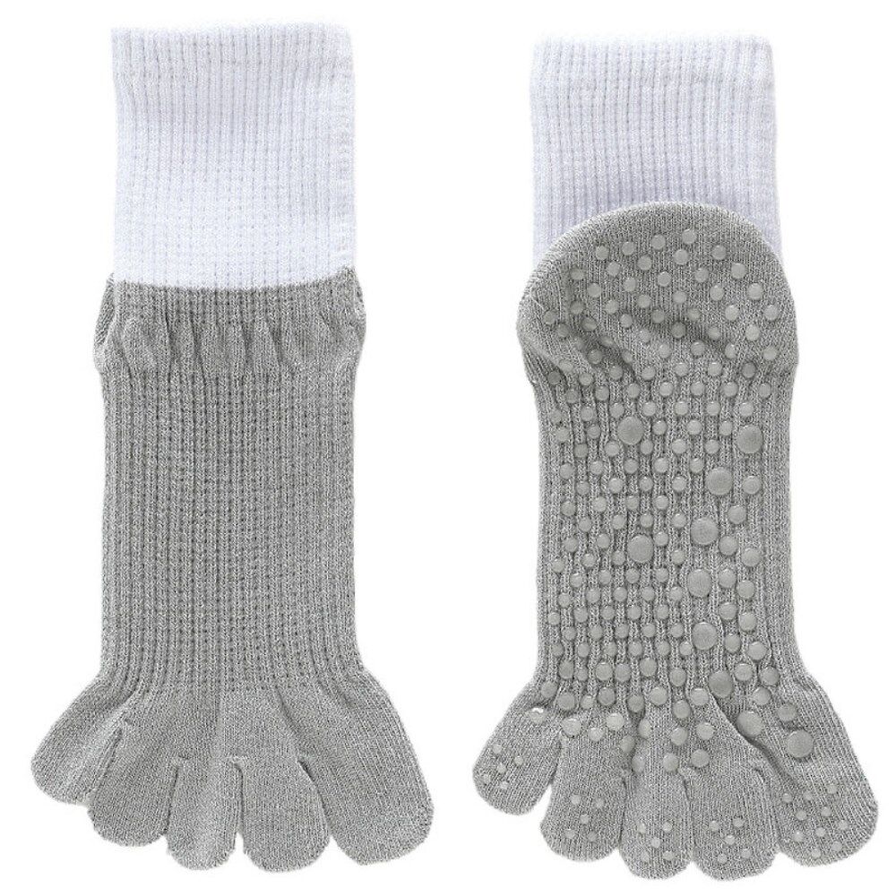 Women Yoga Toe Socks Non-Slip Five Finger Socks with Grip Five Toe