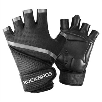 ROCKBROS S172 One Pair Half Finger Pyöräilyhanskat Pehmustetut harjoituskäsineet Fitness Kehonrakennukseen