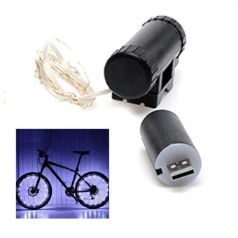 LEADBIKE A01 Ultra Bright pyörän pyörän valonauha MTB polkupyörän pyörän napa LED-valodecor USB-ladattava muotoilu