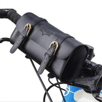 B-SOUL Vintage Style PU Leather Bike Handle Bar Bag Waterproof Multi-functional Bicycle Bag