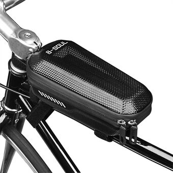Bike Top Tube Bag Polkupyörän eturunkolaukku Vedenpitävä polkupyörän tarvikepussi Mountain Road Bike -pyörälle - musta