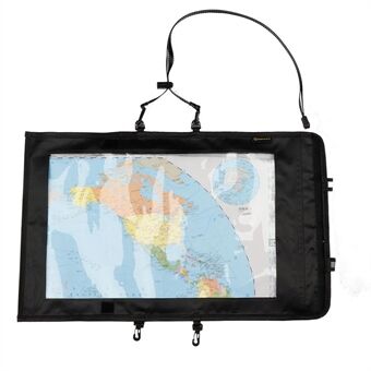 KOSIBATE H-139 karttalaukku Vedenpitävä PVC World Map Case Ulkosuojakuori Outdoor Kirkkaalla ikkunalla ja kaulanauhalla