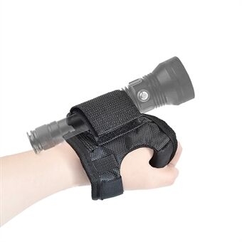 Taskulamppujen hansikaspidike Hands-Free Torch Säädettävä käsivarteen kiinnitettävä rannehihna 2,5-4 cm taskulampulle