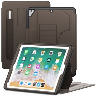 iPad 9.7-tuumalle (2018) / (2017) / iPad Pro 9.7-tuumalle (2016) / iPad Air 2:lle Nahkakotelo automaattisen herätys- ja lepotilan kanssa.