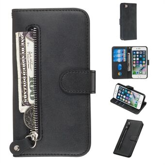 Zipper Pocket Wallet Stand Flip Leather Phone Case for iPhone SE (2020)/SE (2022)/8/7 4.7 inch