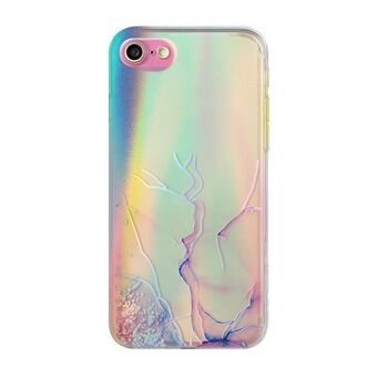 Bling Light Marble Pattern värikäs laserjoustava TPU-puhelimen suojakuori iPhone 7 / iPhone 8 / iPhone SE 2020/2022