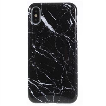 IPhone XS/X 5,8 tuuman Marble Pattern IMD TPU -matkapuhelinkotelolle - musta