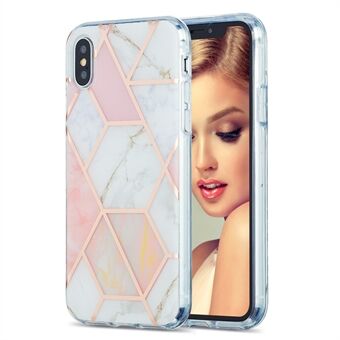 IMD Splicing Marble Pattern Galvanoitu 2,0 mm TPU suojakuori iPhone X / XS:lle