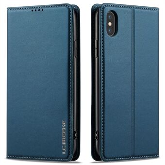 LC.IMEEKE L1 Series iPhone XS / X -suojakotelo, PU-nahkainen lompakko ja jalusta, suojaava puhelinkotelo