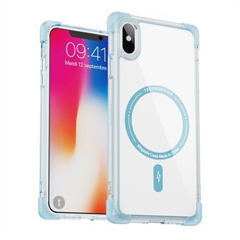 YSM Vahvistetut Kulmat -sarja iPhone X / XS Läpinäkyvä Kotelo Magneettinen Yhteensopiva MagSafen Kanssa