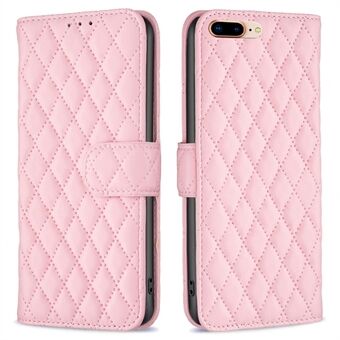 BINFEN COLOR iPhone 7 Plus / 8 Plus 5,5 tuuman BF Style-14 Stand kuori, jossa painettu Rhombus